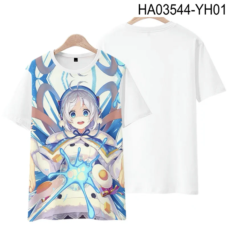 VTuber Dennou Shoujo Siro 3D Printing T-shirt Summer Fashion Round Neck Short Sleeve Popular Japanese Streetwear Plus Size