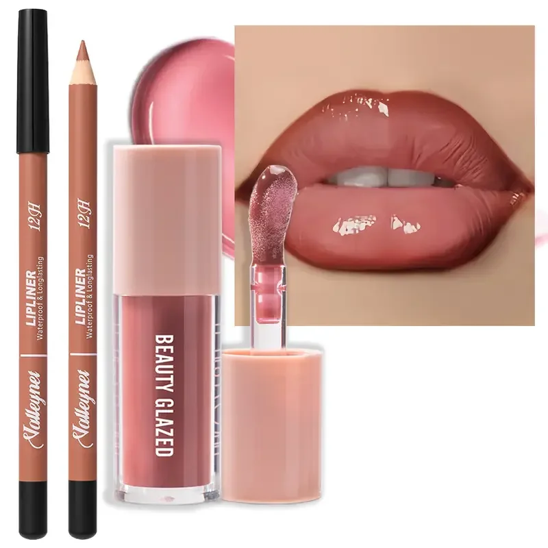 2pcs Waterproof Long-Lasting Matte Lip Makeup Set - Lip Liner