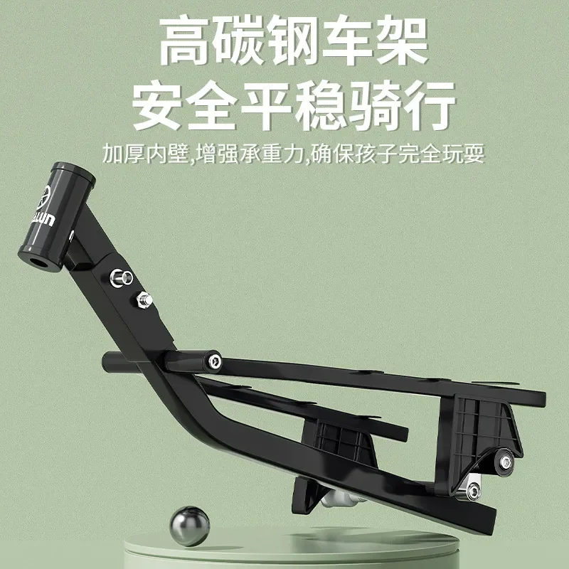 Bipedal scooter de 4 a 12 años, tijeras de rana, coche de equilibrio plegable de tres ruedas para niños y niñas