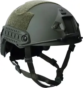 Helmet Booiu Airsoft Casco y máscara Táctica táctica Casco rápido MH Tipo para hombres Multicam paintball al aire libre 10 mejores ventas MSA Casco - №8