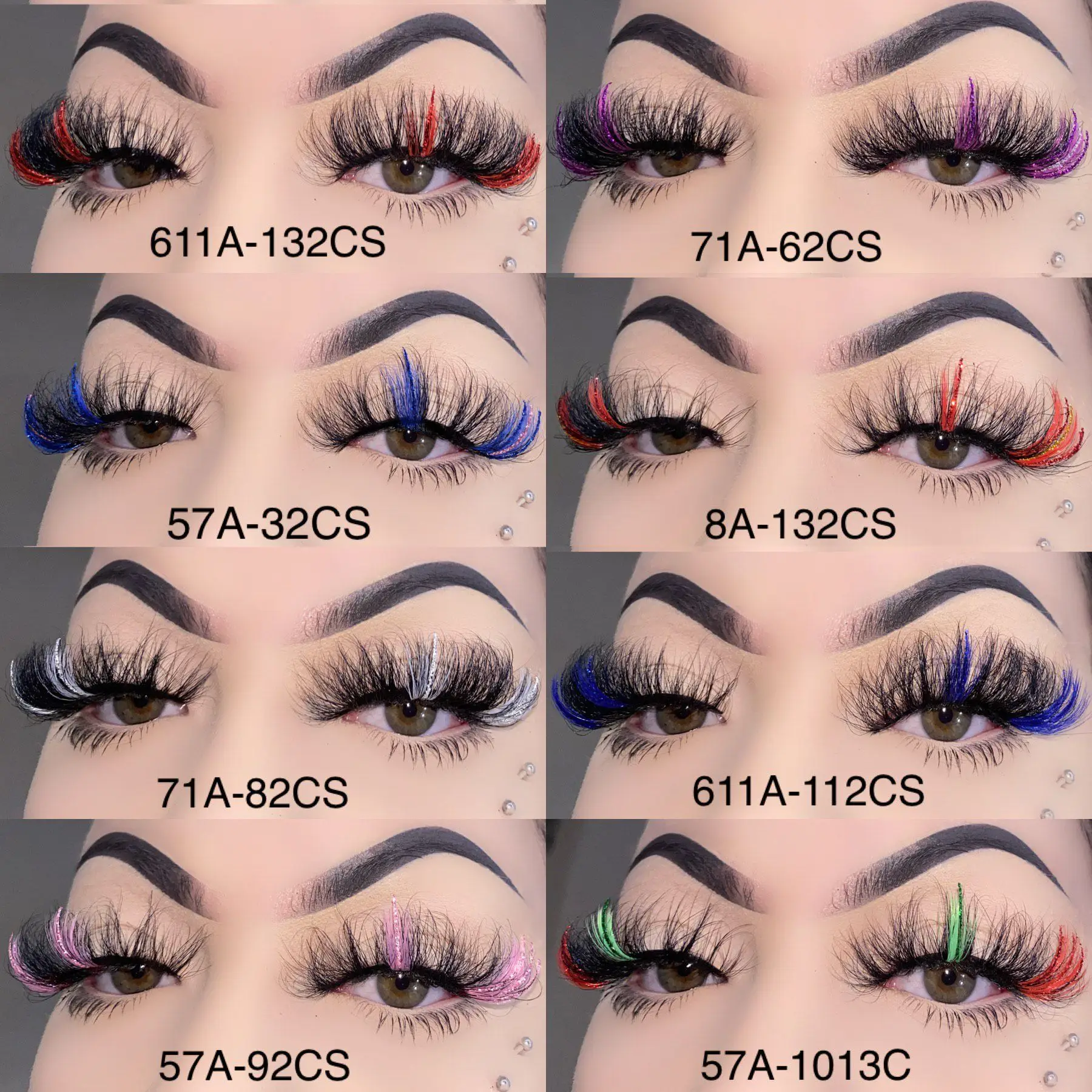 Luxury 3D Mink Eyelashes Colorful 100% 25mm Lashes Color Pink Blue Red White False Strip color lashes Fluffy Soft Cilias Vendor