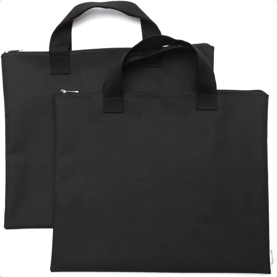 

600D Portfolio Waterproof With Handle And Zipper For Student and Artist 2pack