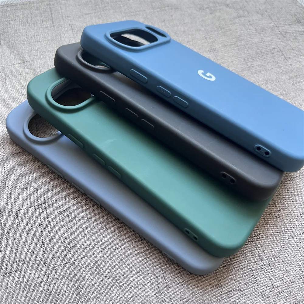 Image of Original Hülle für Google Pixel 10 9 Pro XL 8 7 6 Pro A 8a 5 5A 4 XL 4A 4G 5G Weiche Silikon TPU Stoßfeste Schutz-Rückabdeckung