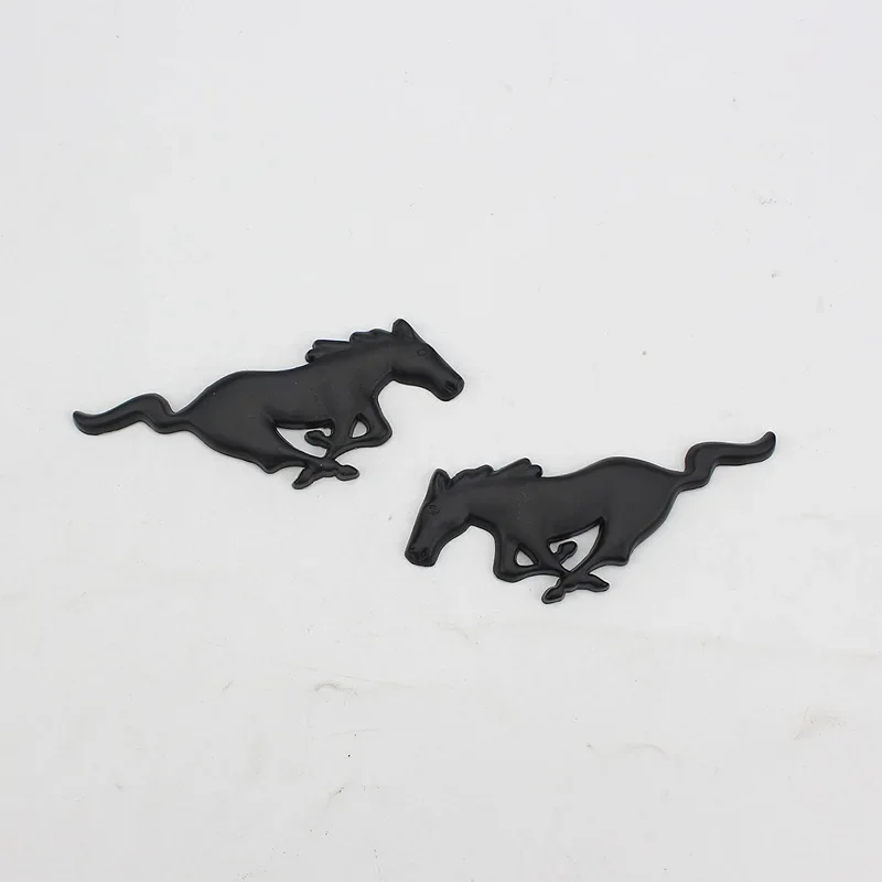 2PCS 7.5CM/11CM 3D Running Horse Sticker For Mustang focus fiesta Mondeo Kuga edge Shelby GT Emblem Badge Car Body Decoration