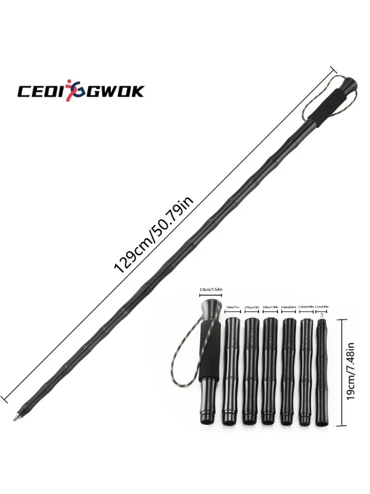 Kij trekkingowy CEOI GWOK, ultralekki, regulowany, amortyzowany, składany, do wspinaczki i chodzenia, 113-145 cm — 2