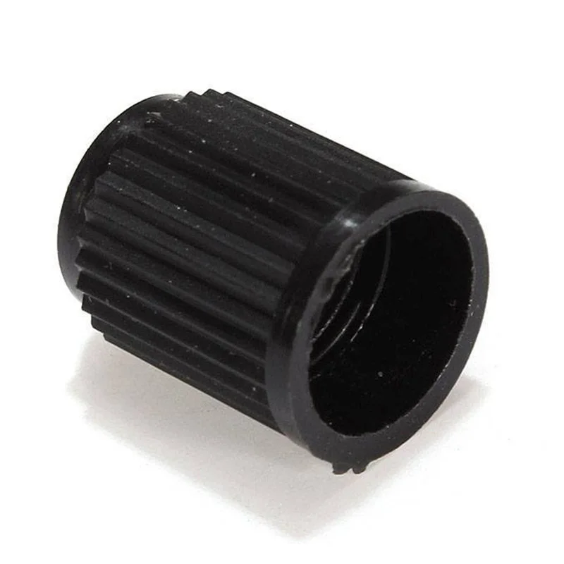 100 pcs Plastic Valve Caps Tire Cap Valve Cover for Car Motorcycle Black