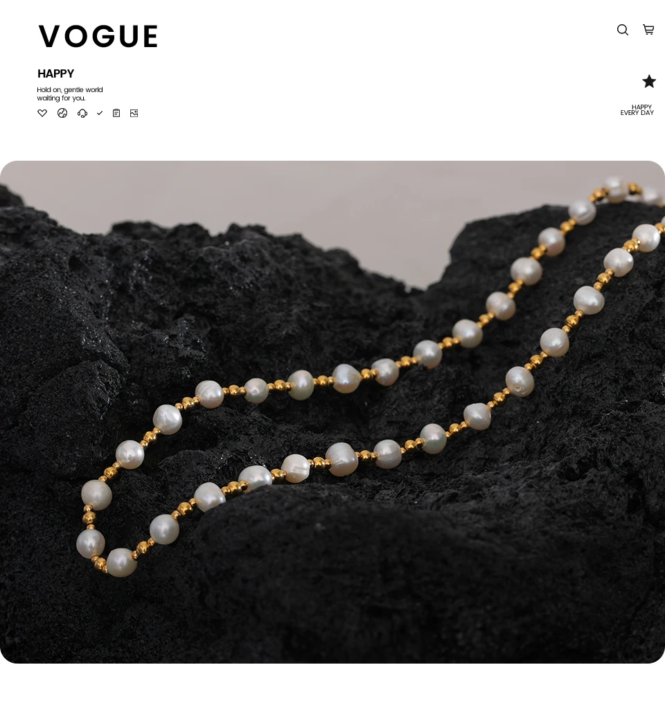 Yhpup Edelstahl Perlen Natürliche Perlen Mischen Handmade Fashion Halskette frauen Luxus Zarte Grundlegende Collier Schmuck Chic Geschenk – Detail 10