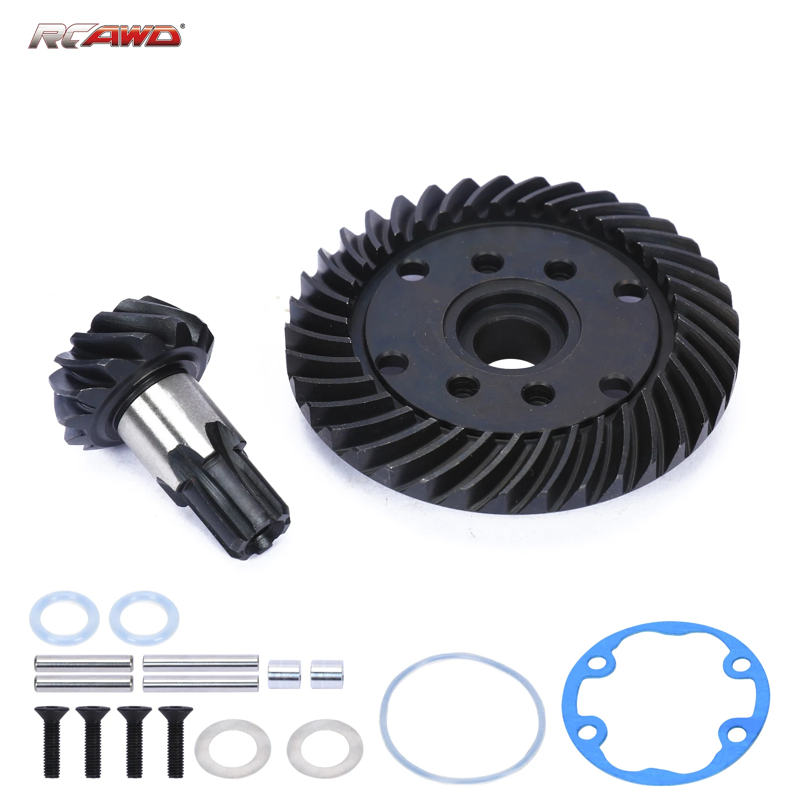 40CrMo super heavy duty Steel Helical Diff Ring Pinion (37T/13T) for ARRMA Mega, 3S and 4S BLX Vehicles upgrade parts