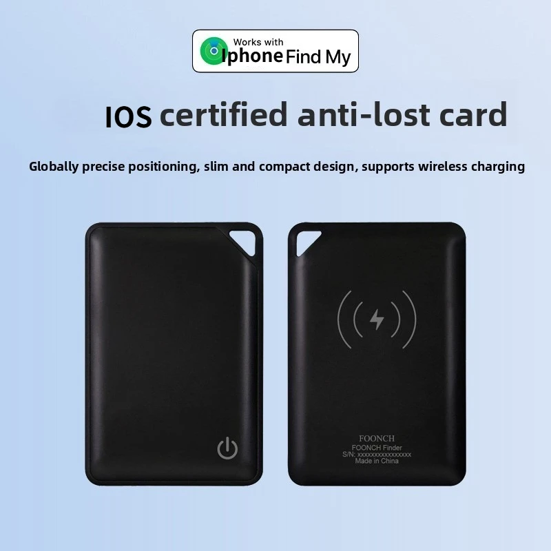 Nuevo localizador inteligente MFI para iOS con función Buscar, tarjeta cargadora inalámbrica, dispositivo antipérdida, localizador GPS para llaves, billeteras, equipaje y mascotas.