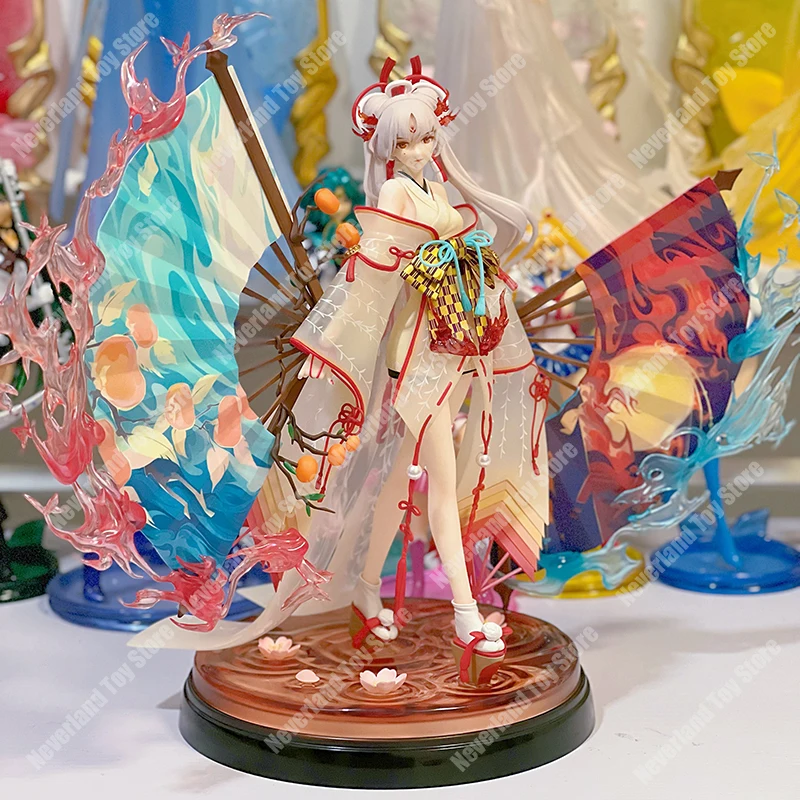 In Stock Original 1/7 Wings Inc Netease Onmyoji Shiranui Night Fire Departs Song Ver Action Figure Collection Doll Kid Gifts