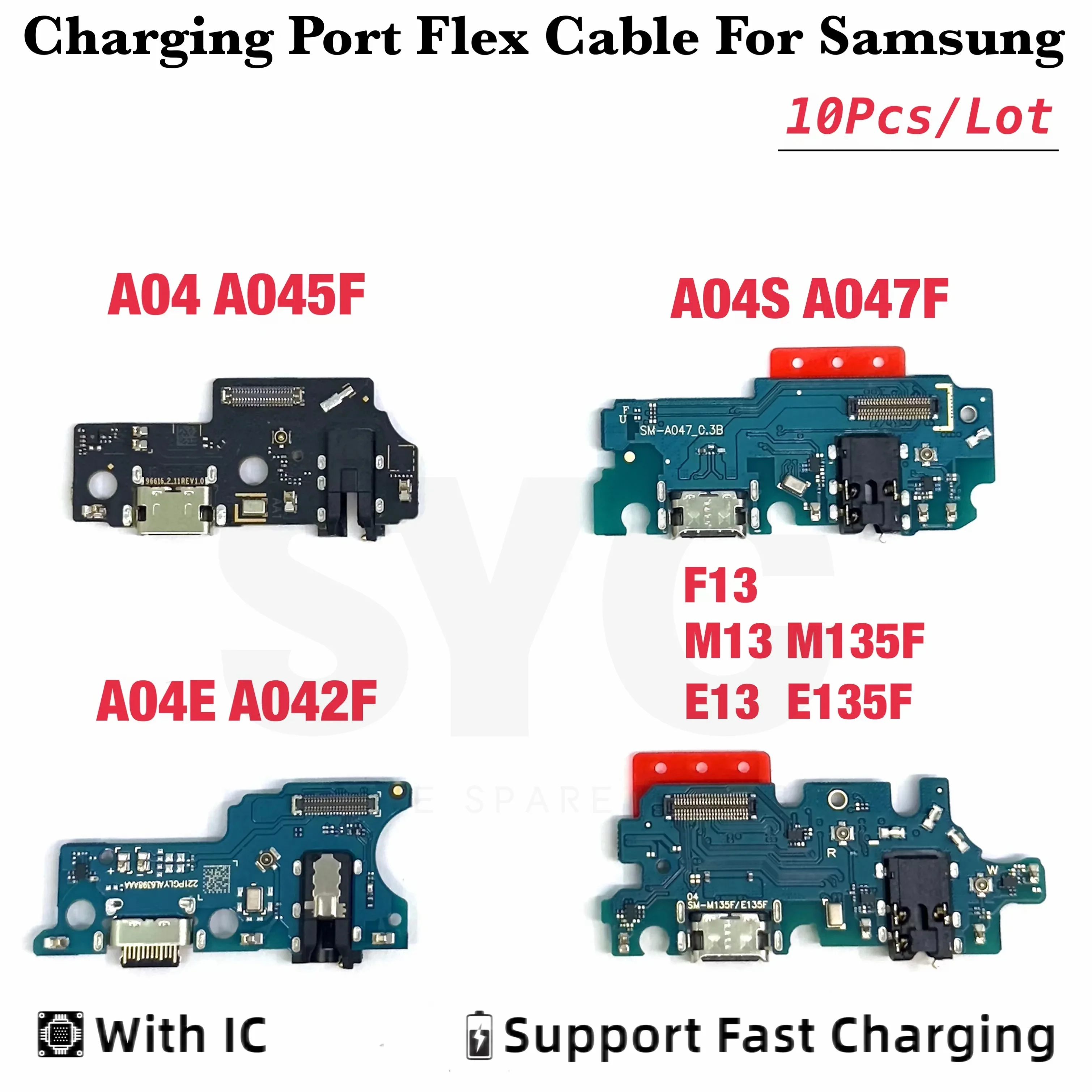 10PCS Good quality USB Charging Port Dock Board Connector Main Motherboard Flex Cable For Samsung A04 A045F A04S A047F