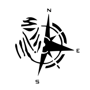 ملصق سيارة مقاوم للماء مع بوصلة ، تصميم إبداعي ، أزياء شخصية ، إكسسوارات الديكور البلاستيكية ، ملصق خدش ، 12 سم × 13 سم أعلى 10 مبيعات ملصقات Stihl - رقم 8