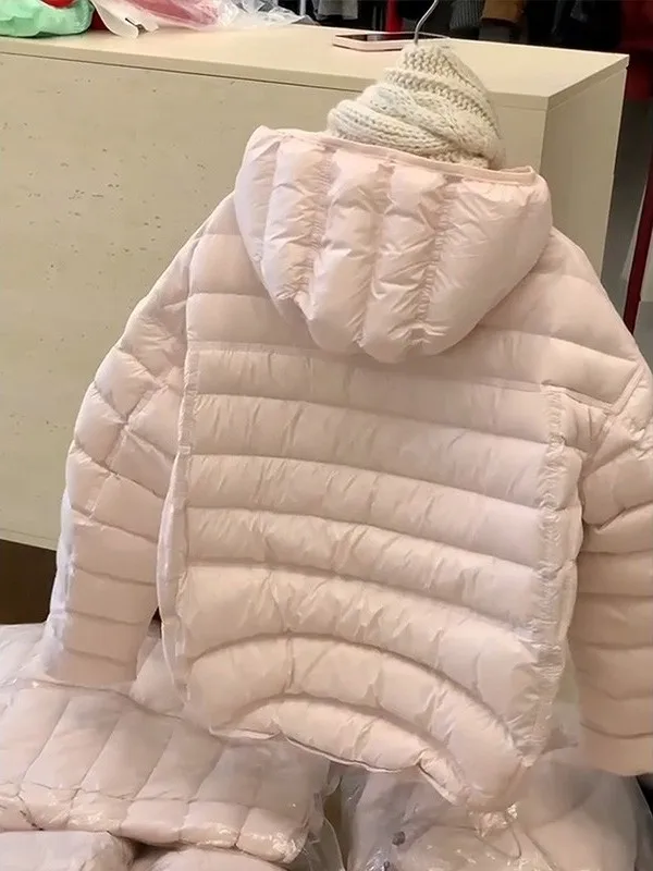 Sweet Pink Warmth Thickened Long Sleeve Hooded Bread Style Cotton Jacket Women's Winter New Arrival MARIE.  2025 Autumn O...