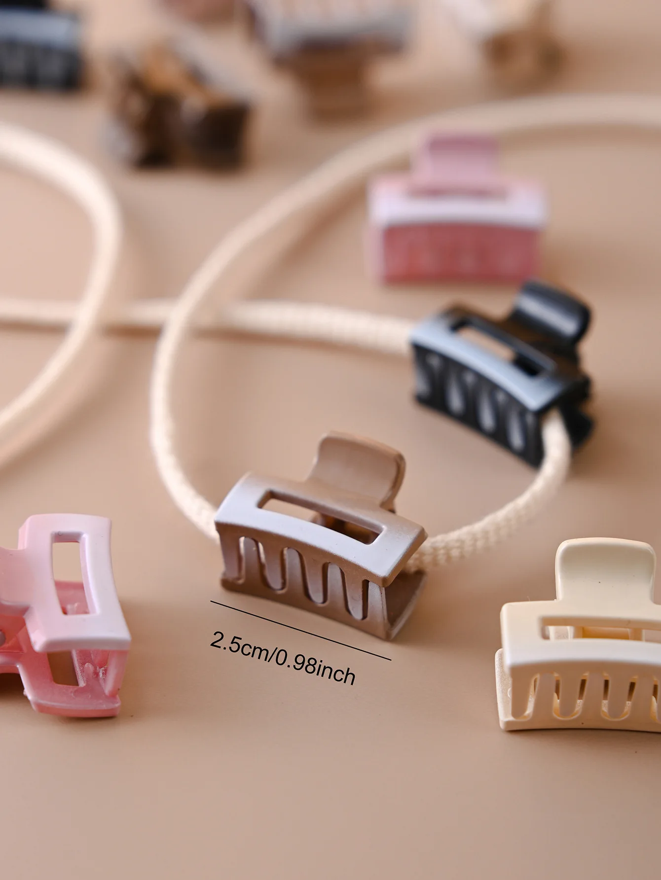 10 pezzi moda sfumatura di colore misto opaco geometrico quadrato piccolo artiglio per capelli clip colore caramella mollette per capelli accessori per capelli