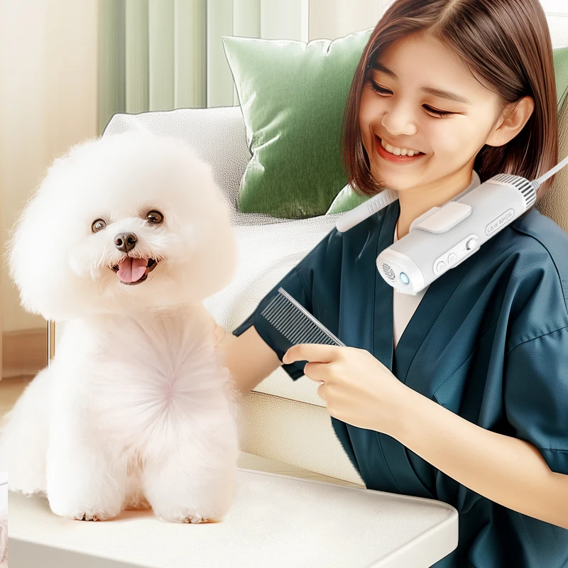 

Pet Hair Dryer Neck High Power Silent Hair Blowing Artifact Large Small Pet Hair Dryer Neck Water Blower Special for Dogs