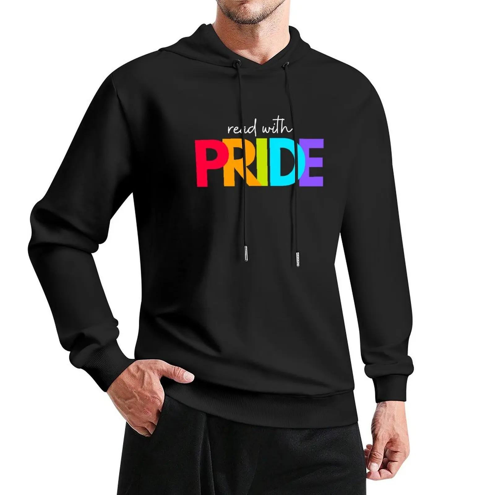 

Read With Pride Pullover Hoodie graphic t shirts men hoodie oversize