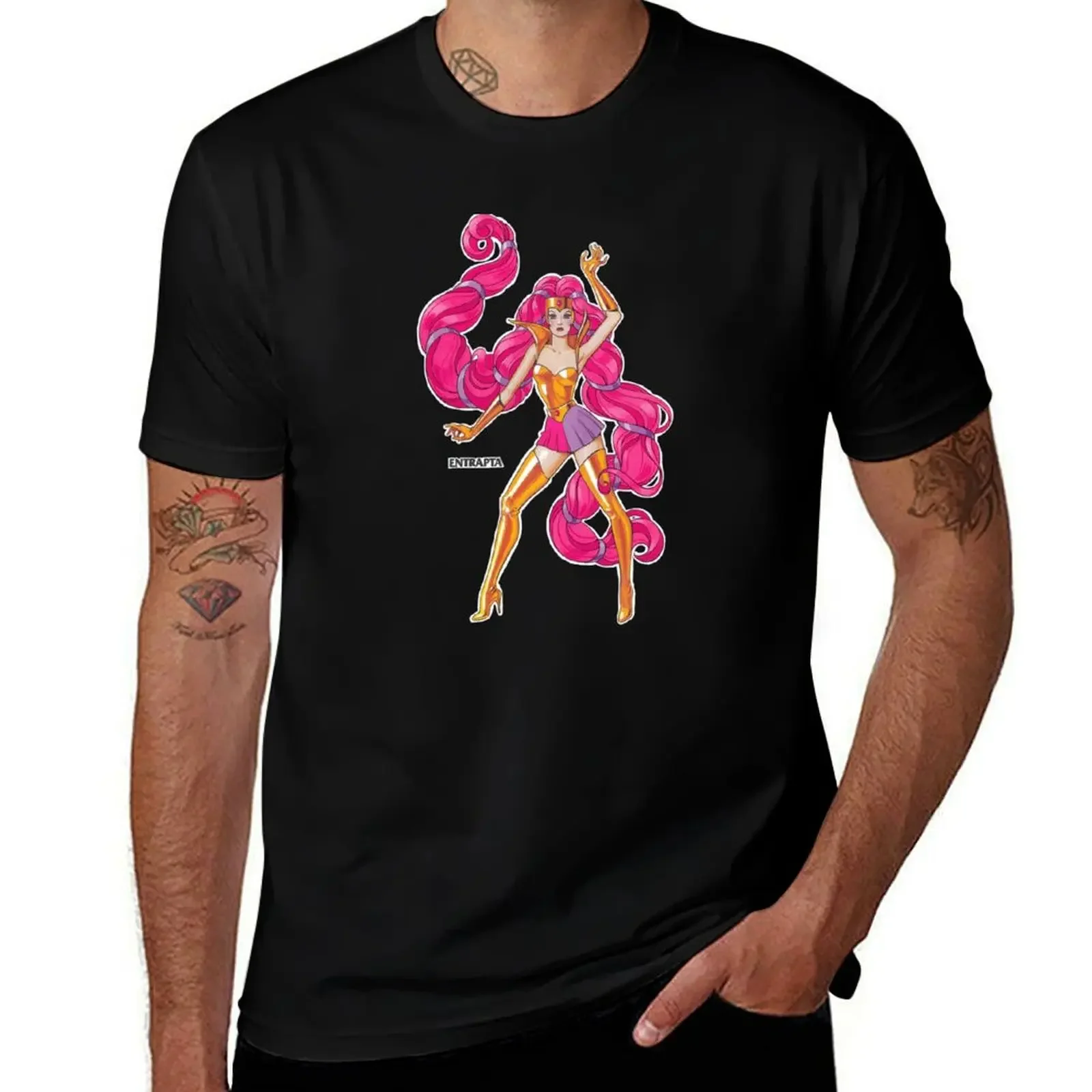 

Vintage Style SHE RA Card back Style Character art - Entrapta - Tricky Golden Beauty T-Shirt heavyweights men clothings