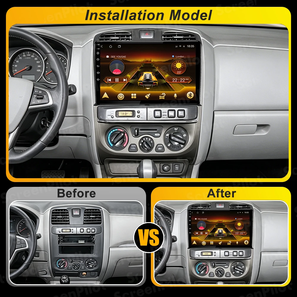 Android 16 For Isuzu D-Max DMAX 2007 2008 2009 2010 2011 Multimedia Video Player Carplay Touch Screen RDS 8 Core 5G Wifi 2 Din