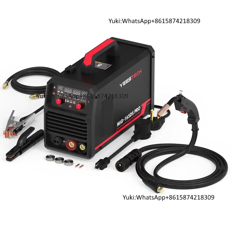 YEESTECH 165A 4-in-1 MIG/Flux Core MIG/Lift TIG/Stick Welder 220V Dual Voltage Large LED Digital Display Welding Machine