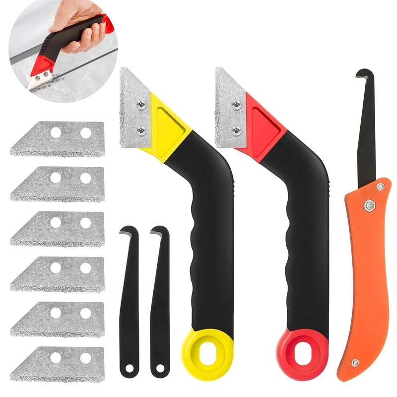 11pcs Grout Removal Tool Kit 2 Tile Grout Saws with 6 Extra Blades Set Ideal for Tile Cleaning &  Repair
