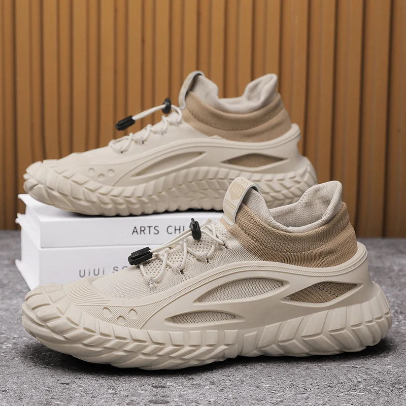 

Summer Men Barefoot Sock Shoes Man Daily Breathable Casual Walking Shoes Fashion Running Sneakers Comfy Platform Tenis Shoes