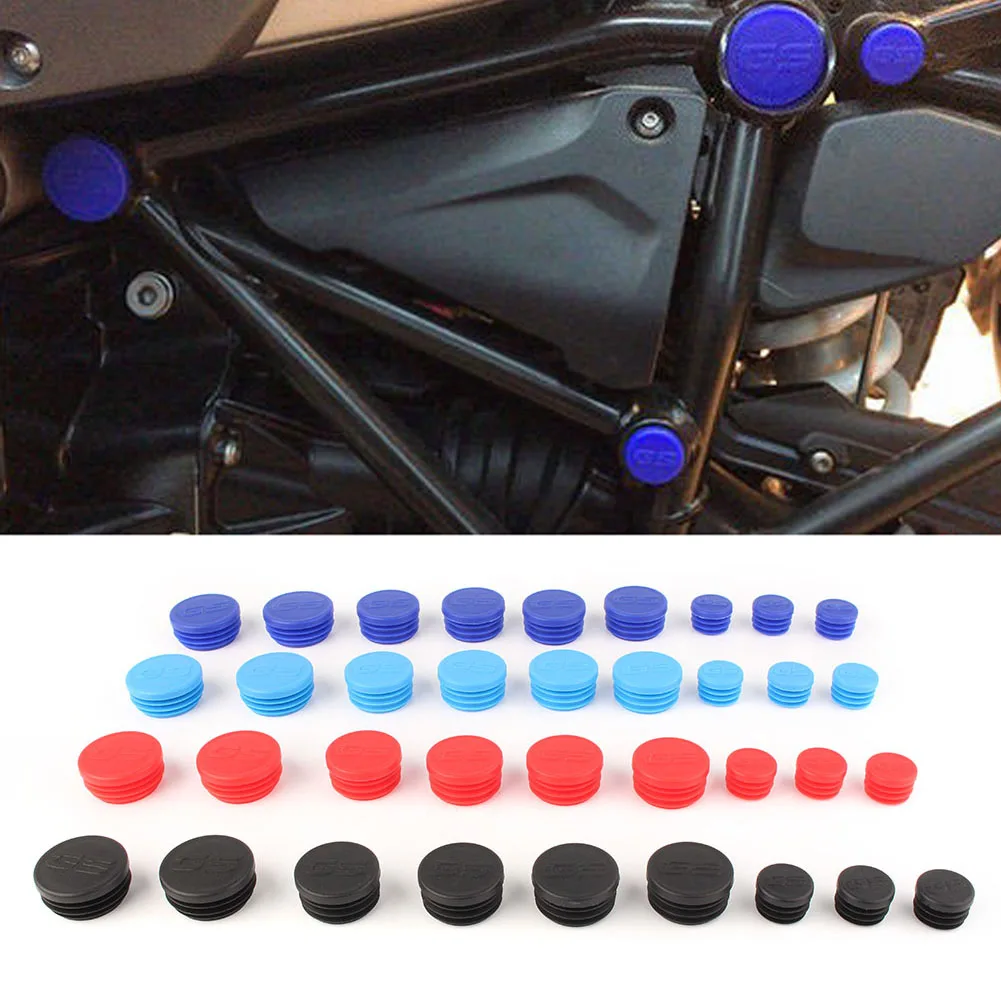 Motorcycle Frame End Cap Hole Plug Decor Cover Kit for BMW R1200GS Adventure R 1200 GS LS ADV 2017-2018