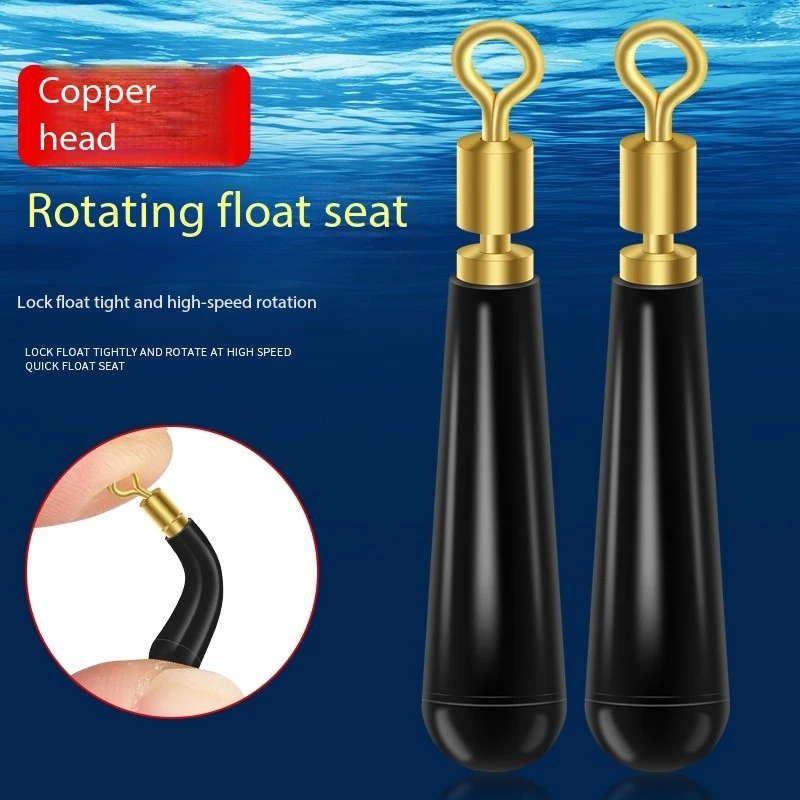 

Copper Head Rotating Float Seat, Silicone Sliding Socket For Quick Fishing, Multi Size Products, Fishing Gear Accessories