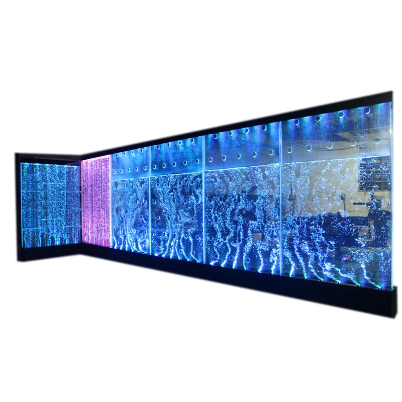 Water Curtain Color Light Emitting Diode Light Bubble Transparent Acrylic Fountain