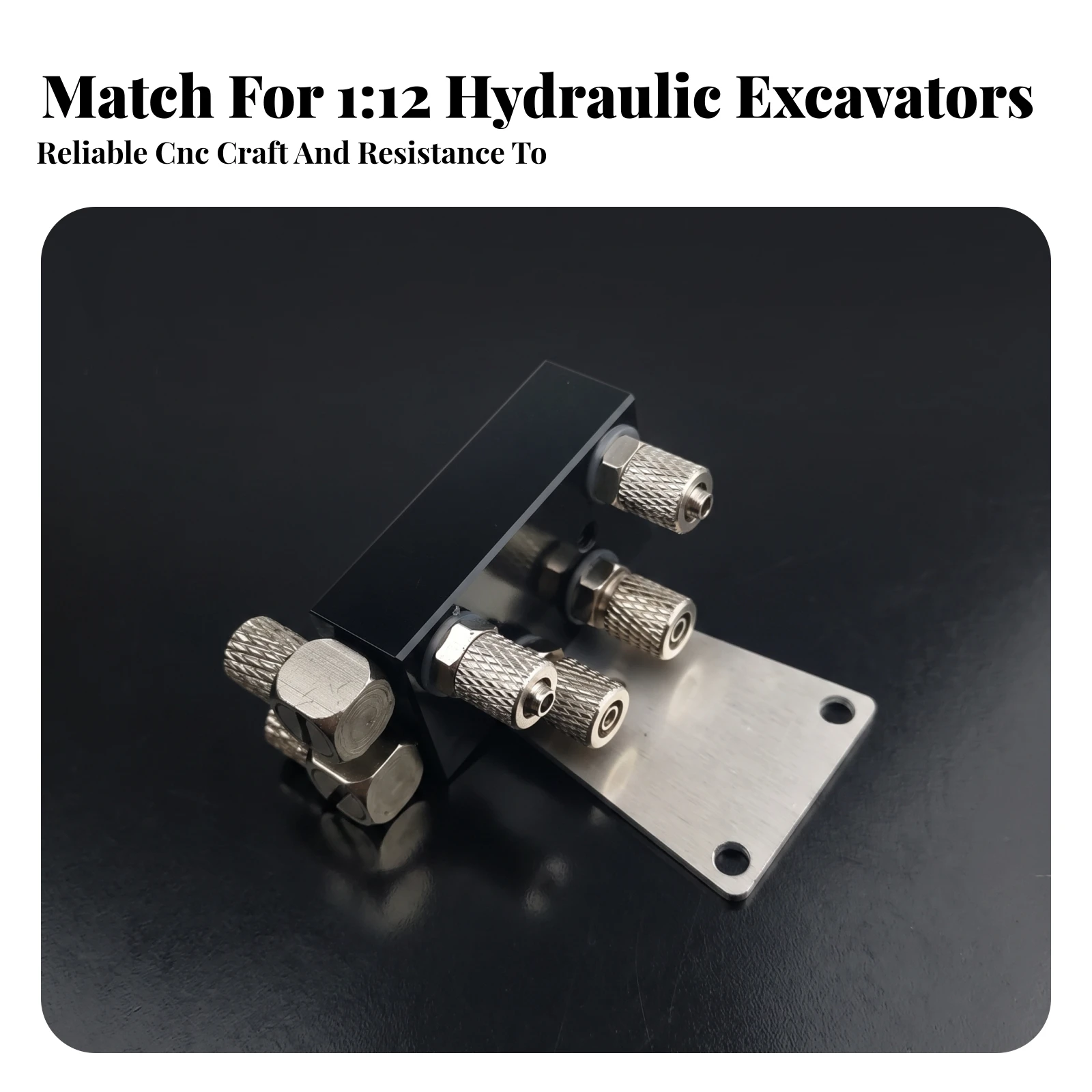 Hydraulic Distribution Block with Threaded Hose Ports for 1 12 RC Engineering Model Upgrades