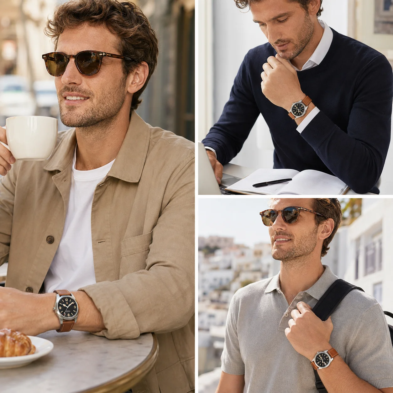 PAGANI DESIGN Men Automatic Mechanical Watch MIYOTA 8215 Sapphire Luminous Leather Strap 36mm Classic Field Wristwatch
