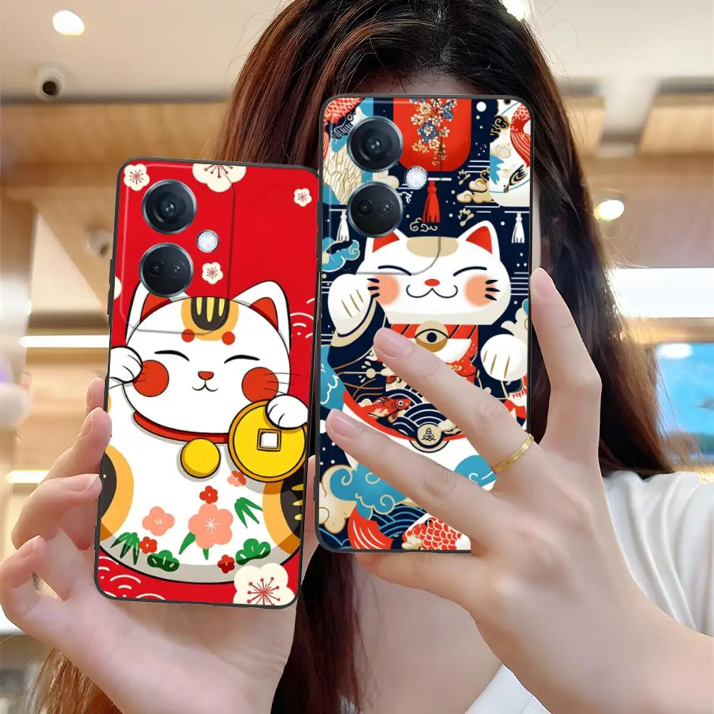 

Lucky Cat Matte TPU Mobile Phone Case for OPPO Find X9 X8 X7 X6 X5 X3 X2 Plus s Pro Ultra Lite Colorful Printing Cover