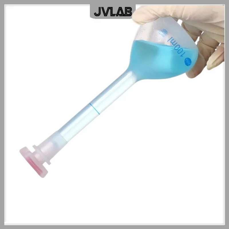 Plastic Volumetric Flask Laboratory PP Container Bottle White Flask With Plug Liquid Dispensing Bottle 25 50 100 250 500 1000 mL