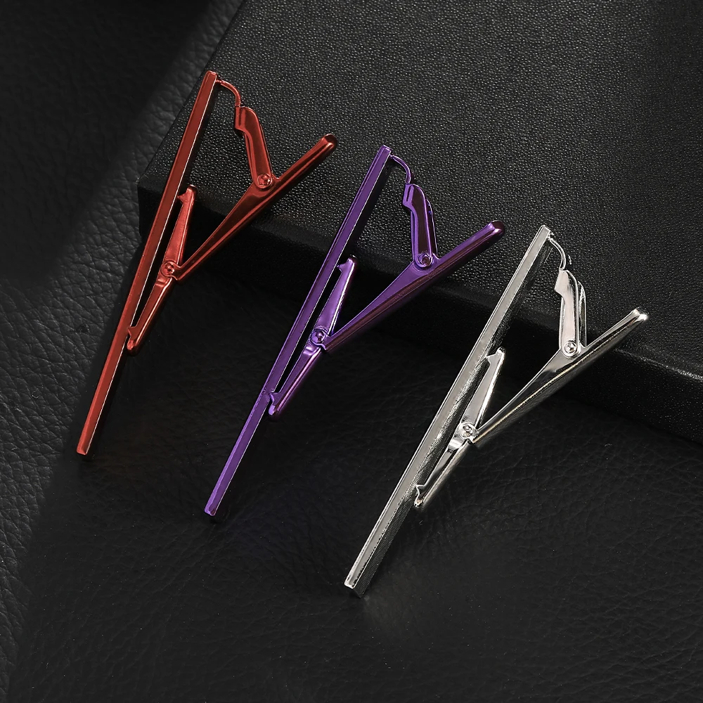 Divertido para hombre púrpura azul rojo negro dorado plateado tonos diseño en blanco Clip de corbata envío gratis