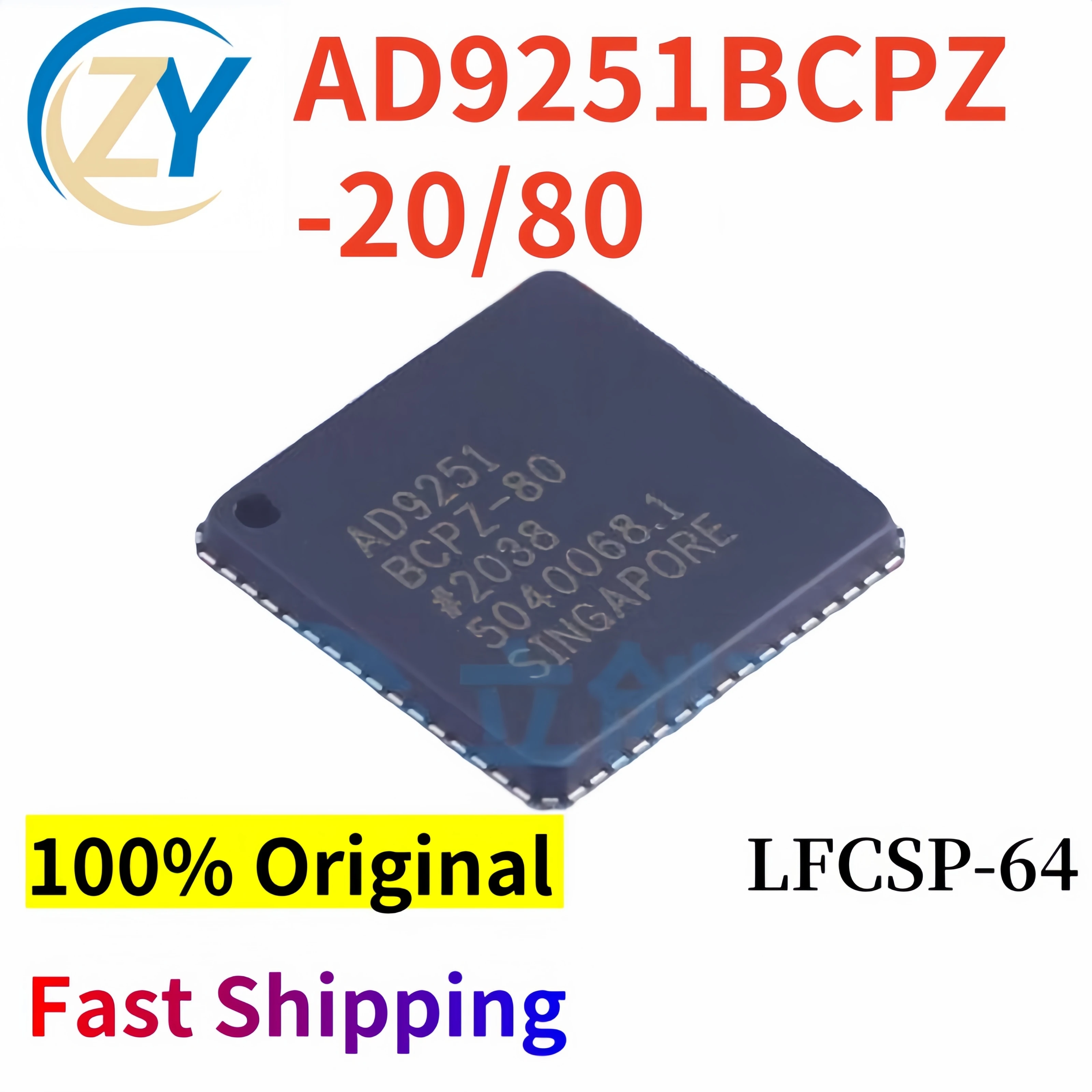 

AD9251BCPZ Data Converter AD9251 LFCSP-64 AD9251BCPZ-80 1.7V to 3.6V 100% Original & In Stock