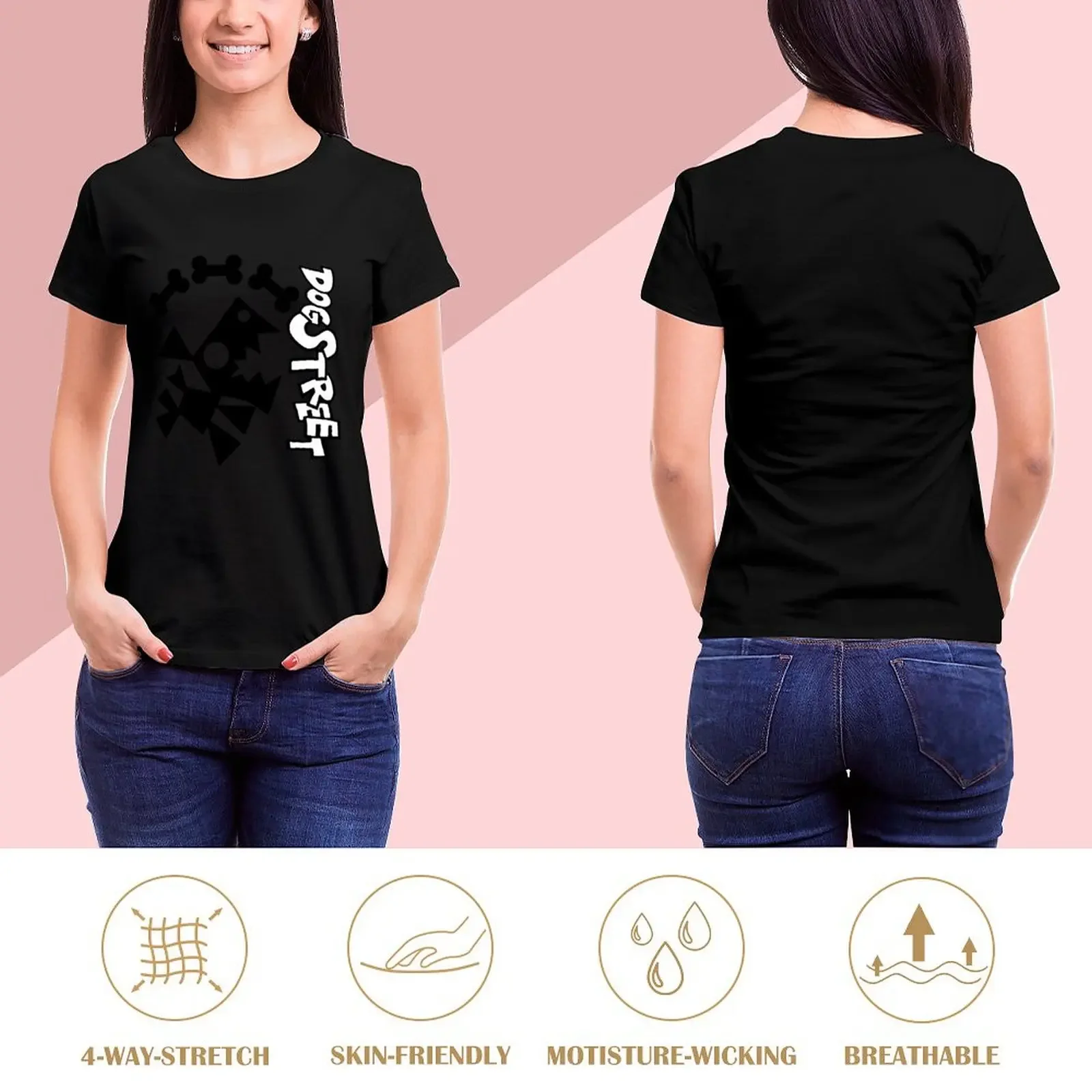 Dog Street T-Shirt summer clothes blacks customs design your own funny luxury designer clothing Women