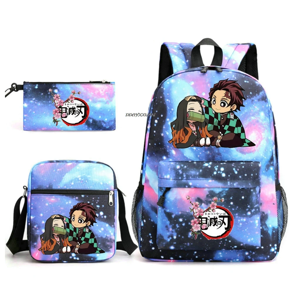 Anime Demon Slayer  Backpack Cartoon Children School Bags Large Capacity Backpack for Boys Girls Lightweight Bookbag