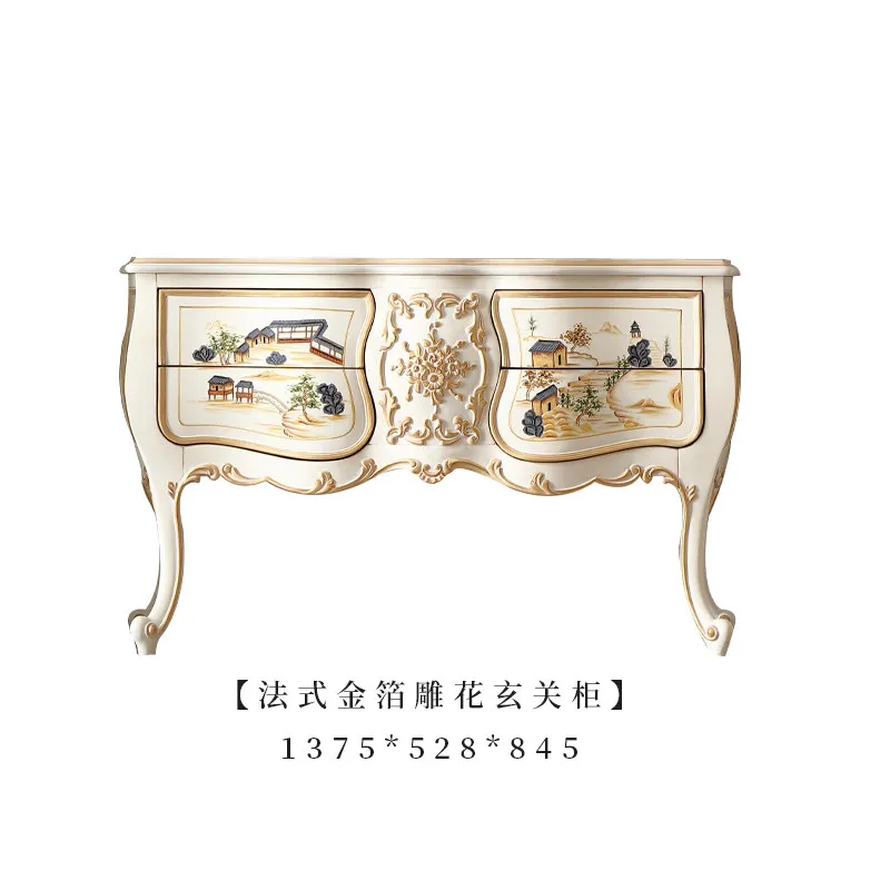 CX Chinese style painted luxury storage decorative entrance cabinet