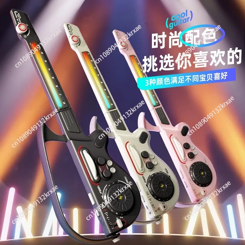 Multifunctional Guitar Simulation Stringless Bluetooth Smart Bass Electronic Organ Children's Musical Instrument