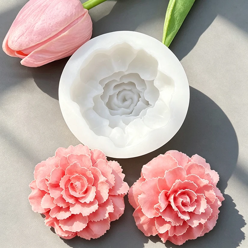 Carnation Rose Flower Silicone Sugarcraft Mold Resin Tools Chocolate Cupcake Baking Fondant Cake Decorating Tools