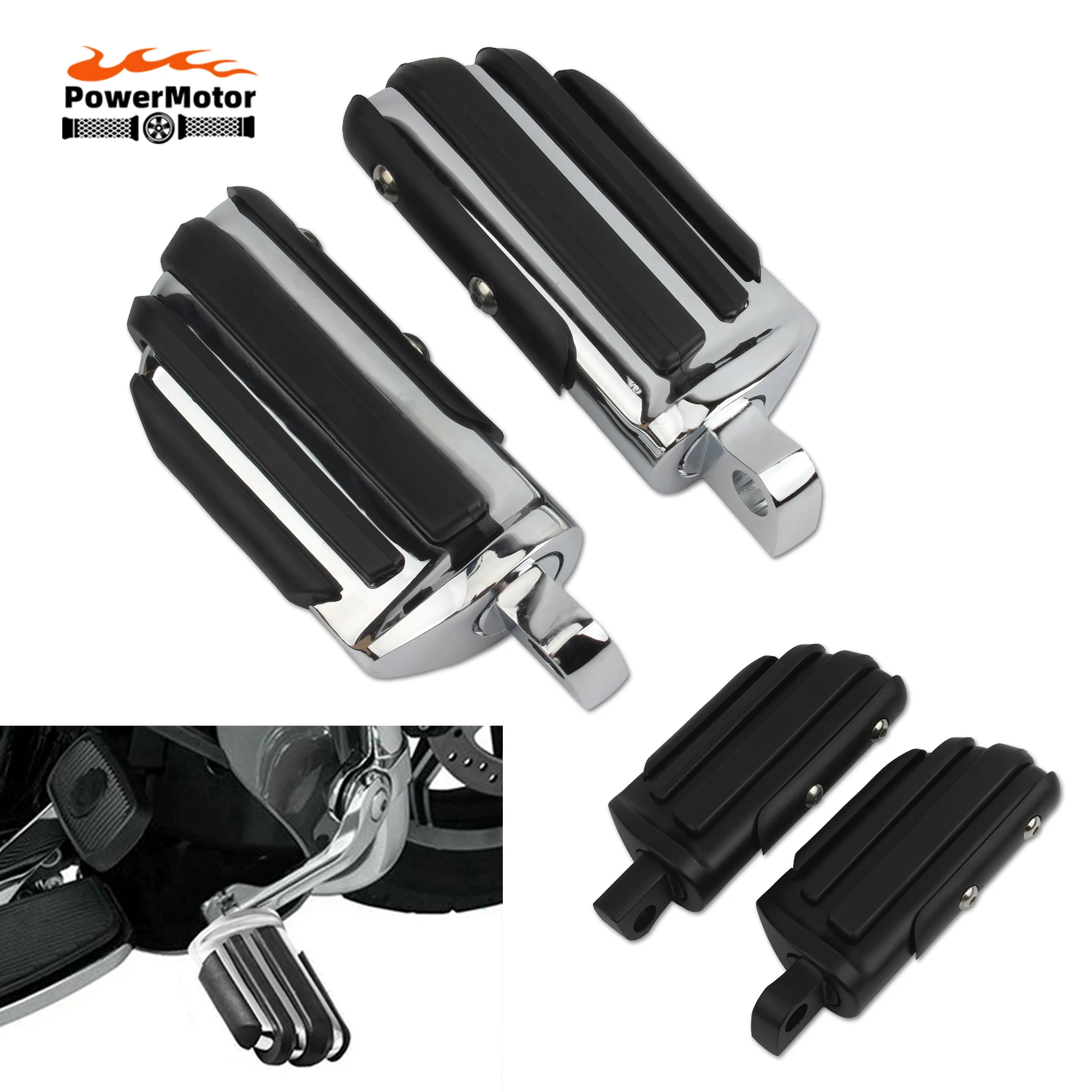 

Universal Motorcycle Foot Rests Footrest footpegs Pegs Pedals For Harley Electra Glide Ultra Classic FLHTCU Sportster