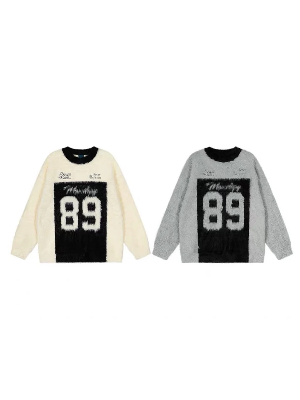 Amerikaanse Sle Retro Letter Print ronde Ne Sweater Heren los gebreide bovenkleding Faionable Winter Casual Faion