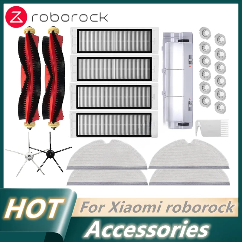 Untuk Xiaomi Roborock S5 Max S50 S55 S6 MaxV S6 bagian murni sikat samping dapat dilepas sikat utama Aksesori Penyedot Debu