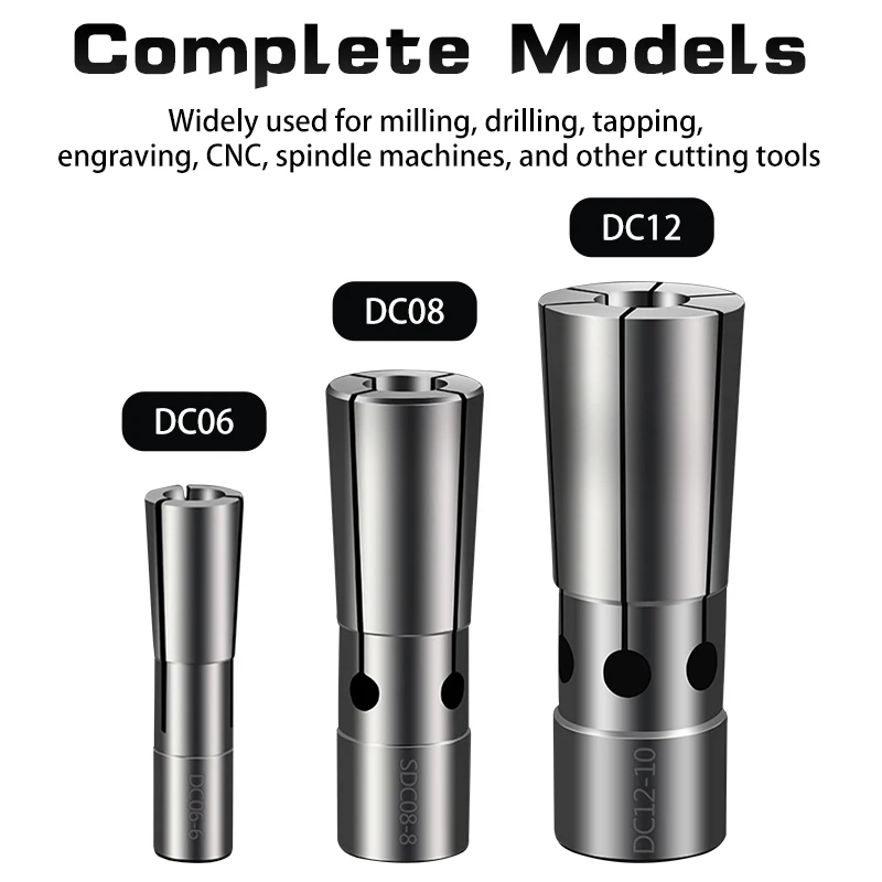 DC6 DC8 DC12 DC Collet High Precision Spring Collet Pull Back Tool Holder CNC Lathe Chuck Slim Collet  0.005MM