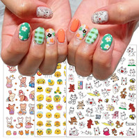 TSC-508 cats Newest Cute Bear Xmas Bear Lisafran 3d Nail sticker Nail Decal
