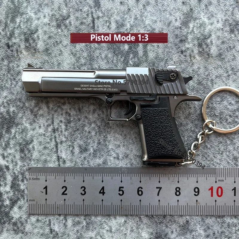 1:3 Desert Eagle Пистолет, модель мини-пистолета из сплава, брелок, Золотой-стандартный кулон, съемный игрушечный пистолет для взрослых и детей,