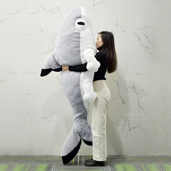 200cm SHARKITTY Plush Doll Large Size Sharkitty Pillow Anime Soft Doll Plush Toys Cartoon Sleeping Cushion Xmas Birthday Gift