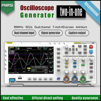 FNIRSI-1014D Digital Oscilloscope 2 In 1 Dual Channel Input Signal Generator 100MHz* 2 Bandwidth 1GSa/s Sampling Rate TFT LCD