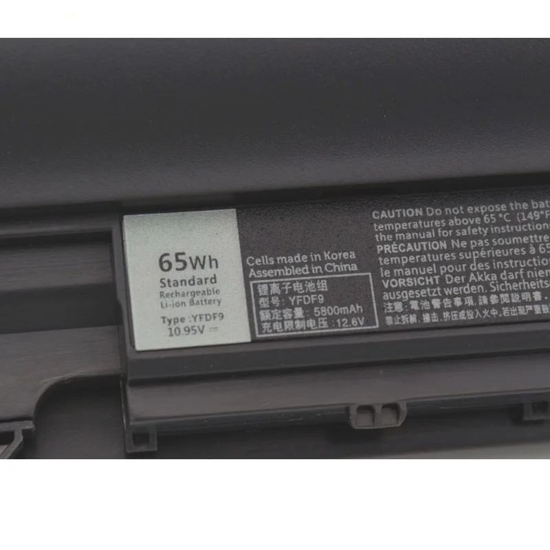 JCLJF YFDF9 65Wh Laptop Battery For DELL Latitude 13 EDUCATION 3340 3350 Series Notebook 3NG29 5MTD8 HGJW8 H4PJP 6-cell 5800MAH