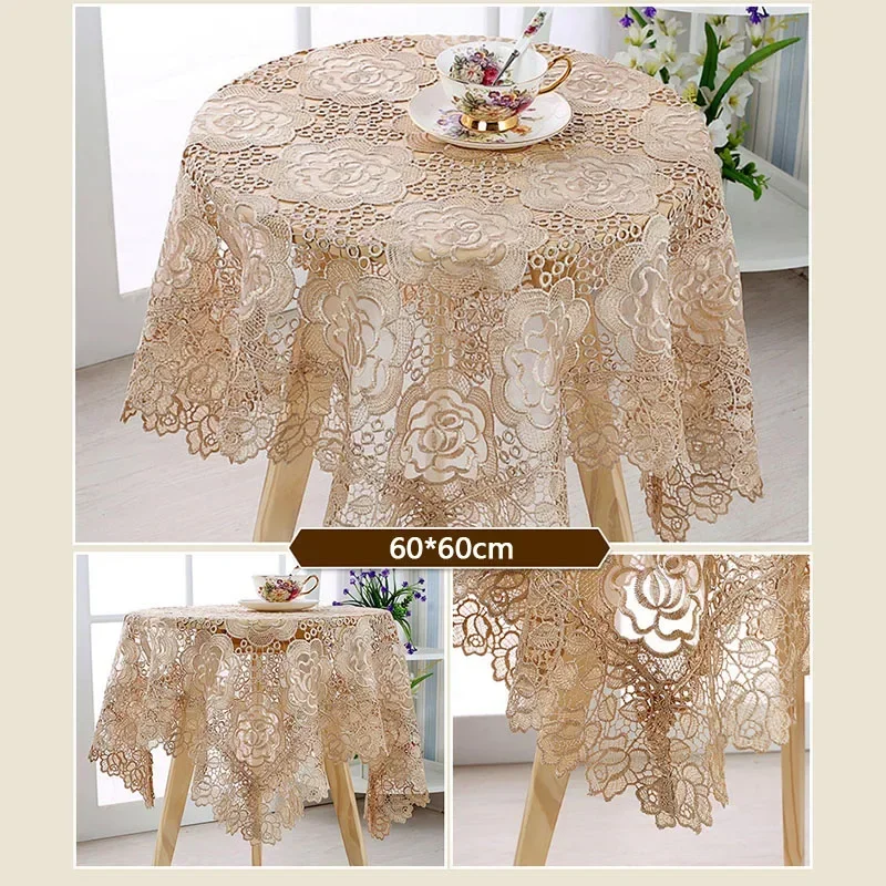 

Vintage Hollow Lace Flower Table Runner Tablecloth Home Party Wedding Doily Mat Dining Coffee Table Cloth Placemat Coaster Decor