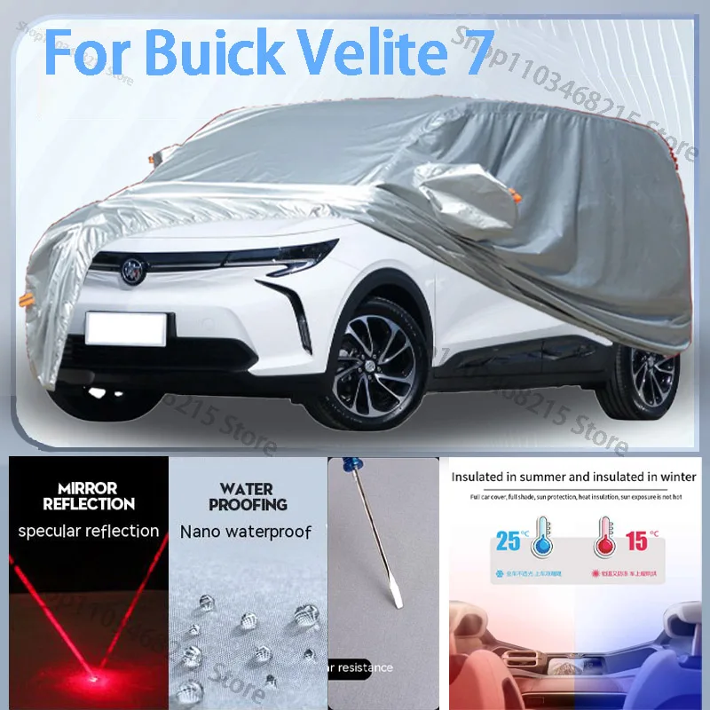 

For Buick Velite7 Full Car cover with UV protection and Winter Insulation roles,Rainproof,Snowproof Ati-frost properties.